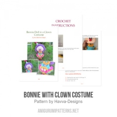 Bonnie With Clown Costume amigurumi pattern by Havva Designs