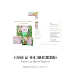 Bonnie With Flower Costume amigurumi pattern by Havva Designs