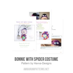 Bonnie With Spider Costume amigurumi pattern by Havva Designs