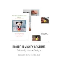 Bonnie in Mickey Costume amigurumi pattern by Havva Designs