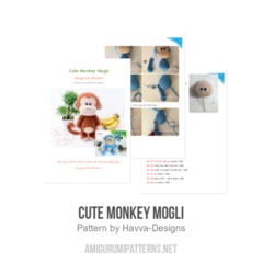 Cute Monkey Mogli amigurumi pattern by Havva Designs