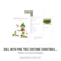 Doll With Pine Tree Costume Christmas Decoration amigurumi pattern by Havva Designs
