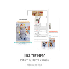Luca the Hippo amigurumi pattern by Havva Designs