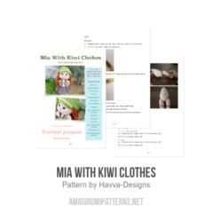 Mia with Kiwi Clothes amigurumi pattern by Havva Designs