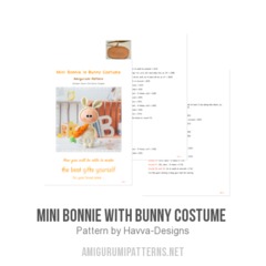 Mini Bonnie with Bunny Costume  amigurumi pattern by Havva Designs
