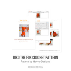 Riko the Fox amigurumi pattern by Havva Designs