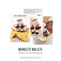 Manolete Mollete amigurumi pattern by De Estraperlo