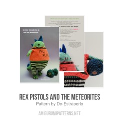 Rex Pistols and The Meteorites amigurumi pattern by De Estraperlo