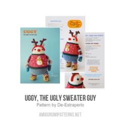 Uggy, the ugly sweater guy amigurumi pattern by De Estraperlo