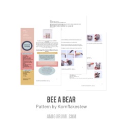 Bee a Bear amigurumi pattern by Kornflakestew