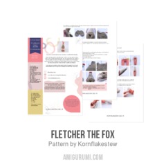 Fletcher the fox amigurumi pattern by Kornflakestew