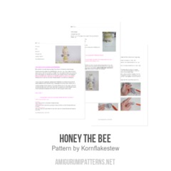 Honey the bee amigurumi pattern by Kornflakestew