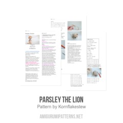 Parsley the Lion amigurumi pattern by Kornflakestew