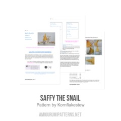 Saffy the Snail amigurumi pattern by Kornflakestew