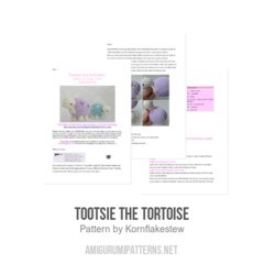 Tootsie the tortoise amigurumi pattern by Kornflakestew