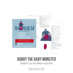 Bobby the baby monster amigurumi pattern by My Bear and Me