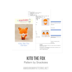 Kito the Fox amigurumi pattern by Snacksies Handicraft Corner