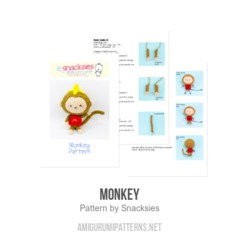 Monkey amigurumi pattern by Snacksies Handicraft Corner