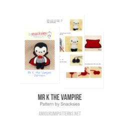 Mr K the Vampire amigurumi pattern by Snacksies Handicraft Corner
