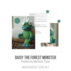 Daisy the Forest Monster amigurumi pattern by Maffers Toys
