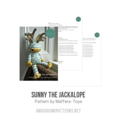 Sunny the Jackalope amigurumi pattern by Maffers Toys