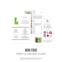 Mini Frog amigurumi pattern by Little Bear Crochet
