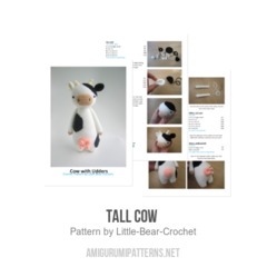 Tall Cow  amigurumi pattern by Little Bear Crochet
