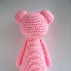 Tall pig with backpack amigurumi pattern by Little Bear Crochet