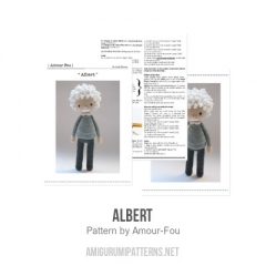 Albert Einstein amigurumi pattern by Amour Fou