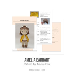 Amelia Earhart amigurumi pattern by Amour Fou