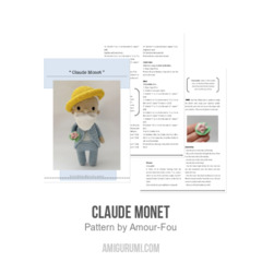 Claude Monet amigurumi pattern by Amour Fou