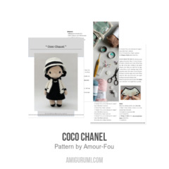 Coco Chanel amigurumi pattern by Amour Fou