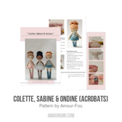 Colette, Sabine & Ondine (Acrobats) amigurumi pattern by Amour Fou