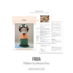 Frida amigurumi pattern by Amour Fou