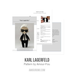 Karl Lagerfeld amigurumi pattern by Amour Fou