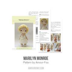 Marilyn Monroe amigurumi pattern by Amour Fou