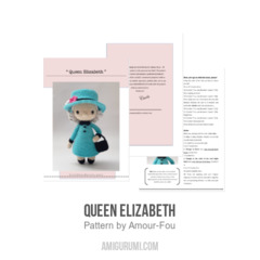 Queen Elizabeth amigurumi pattern by Amour Fou