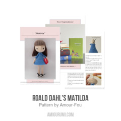 Roald Dahl's Matilda amigurumi pattern by Amour Fou