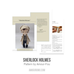 Sherlock Holmes amigurumi pattern by Amour Fou