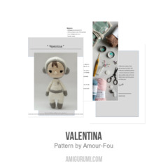 Valentina amigurumi pattern by Amour Fou