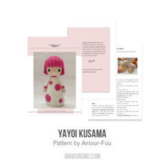 Yayoi Kusama amigurumi pattern by Amour Fou