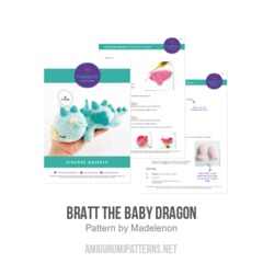 Bratt the baby dragon amigurumi pattern by Madelenon