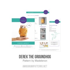 Derek the Groundhog amigurumi pattern by Madelenon