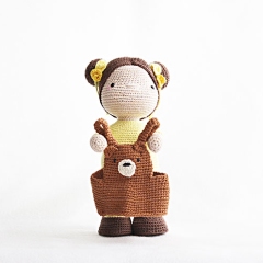 Doll Julia Bear outfit amigurumi pattern by Madelenon