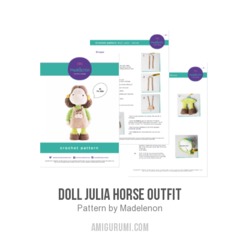 Doll Julia Horse outfit amigurumi pattern by Madelenon
