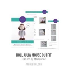 Doll Julia Mouse outfit amigurumi pattern by Madelenon