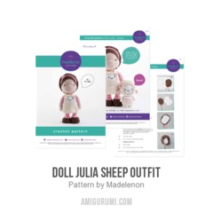 Doll Julia Sheep outfit amigurumi pattern by Madelenon
