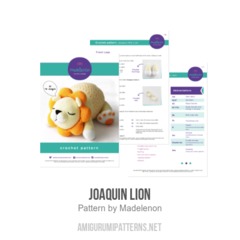 Joaquin Lion amigurumi pattern by Madelenon