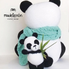 Ralph Panda and Baby amigurumi by Madelenon