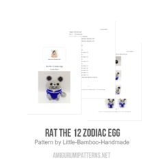 Rat The 12 Zodiac Egg amigurumi pattern by Little Bamboo Handmade